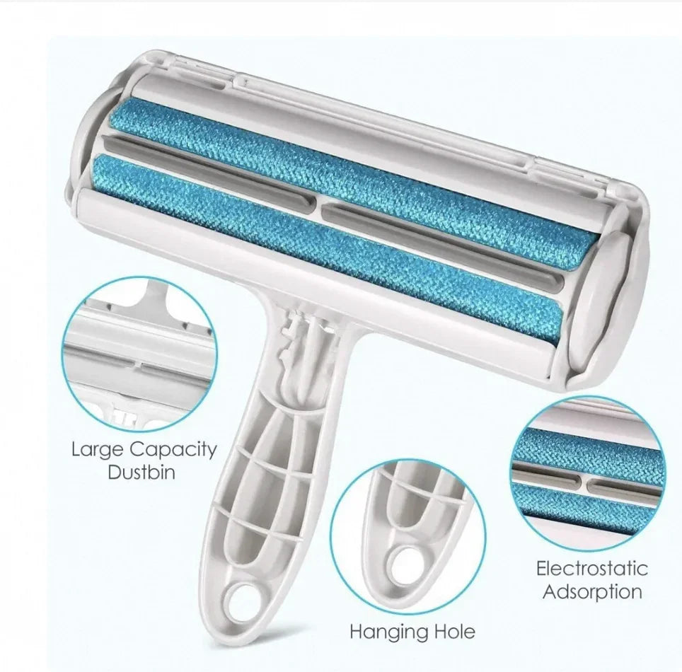 1PC Reusable Pet Hair Removal Mitts & Rollers For Cat & Dog-Self-Cleaning Lint Roller Set For Furniture Couch Carpet
